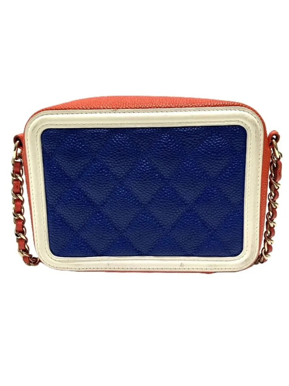 Chanel CC Logo CC Filigree Quilted Shoulder Bag Caviar Leather